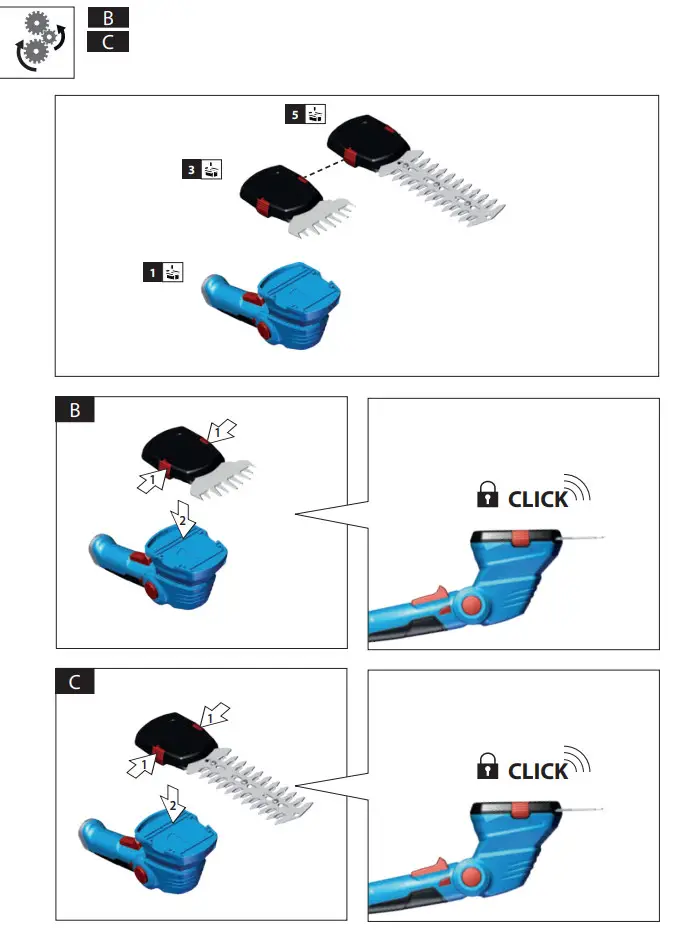 Gude GPS 7 2V-1.5 Li-Ion Garden Care Set - Figure 2