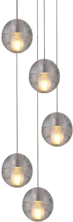 Telbix ONETA PE0 5 Oneta Pendant Light 5Lt in Black-fig1