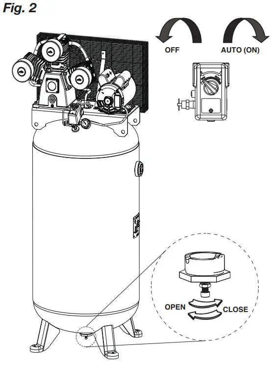 DEWALT DXCM801 Stationary Electric Air Compressor - Figure 3