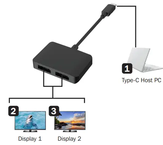 TRIPP-LITE-U444-2DP-MST4K6-USB-C-Dual-Display-MST-Adapter-FIG-1