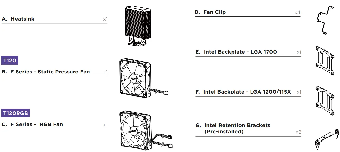NZXT T120 CPU Air Cooler, T120RGB CPU Air Cooler with RGB-fig2
