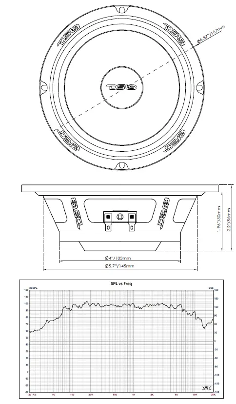 DS18 PRO-NS6 6.5 Inch Mid-Range Loudspeaker with Ultra Slim Neodymium Magnet 1