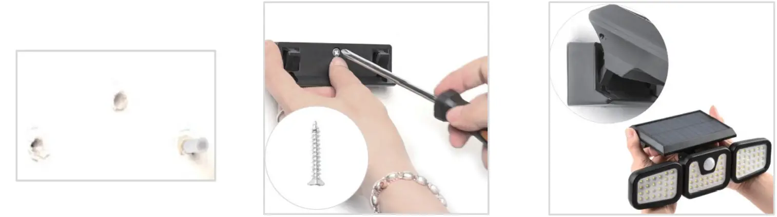 kogan NBBR3HOSMSL 3 Headed Outdoor Solar Motion Sensor Light - Figure 5