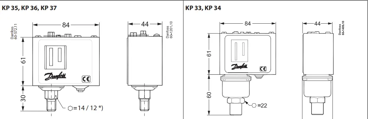 Danfoss KP 33 Pressure Switch 1