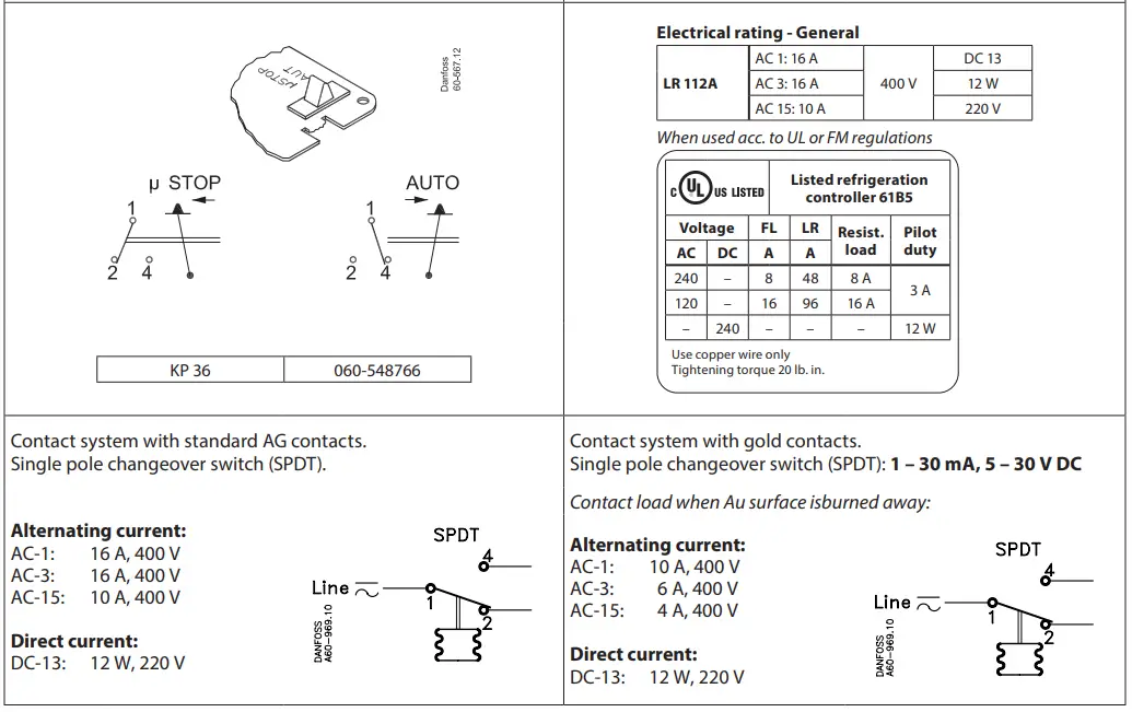Danfoss KP 33 Pressure Switch 6