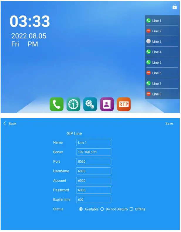 TONMIND SIP-M20 IP Microphone User Manual - SIP Setting