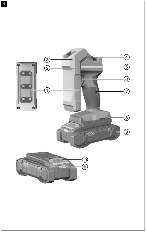 HILTI SL 2-22 LED work light Instruction Manual - Product Overview