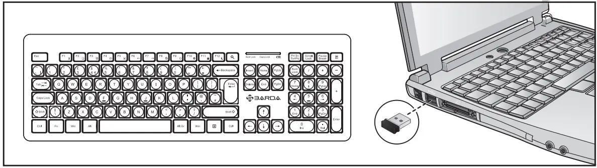 USB RECEIVER INTO THE COMPUTER