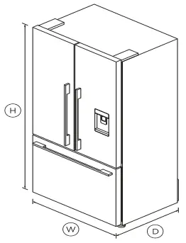 FISHER PAYKEL RF201ADUSB5 Freestanding French Door Refrigerator fig 1