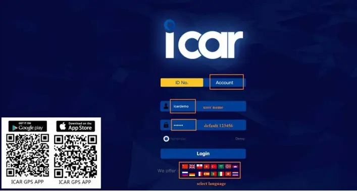 icar IK720 GPS Tracker - PC login