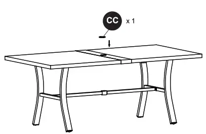 allen roth FTS61523D Rectangle Outdoor Dining Table - fig3