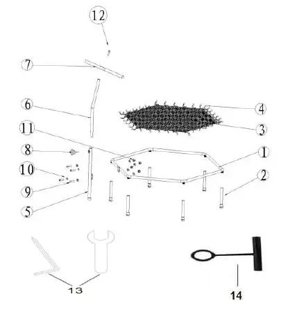 Joyin-TURFEE-70017-50inch-Hexagonal-Trampoline-FIG- (1)