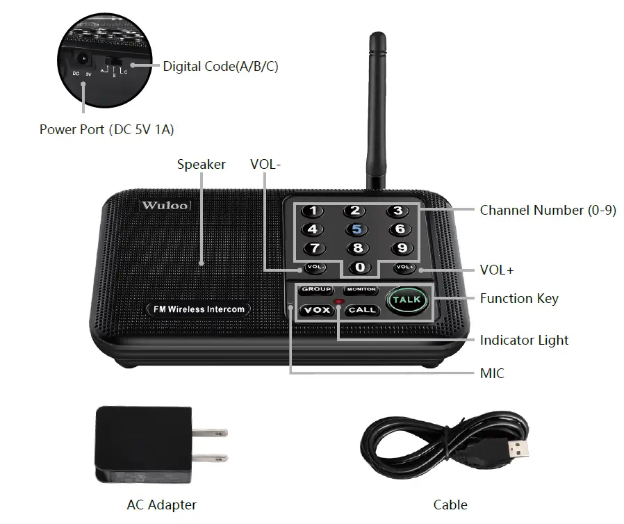 Wuloo-WL-666-Wireless-Intercom-System-fig-1
