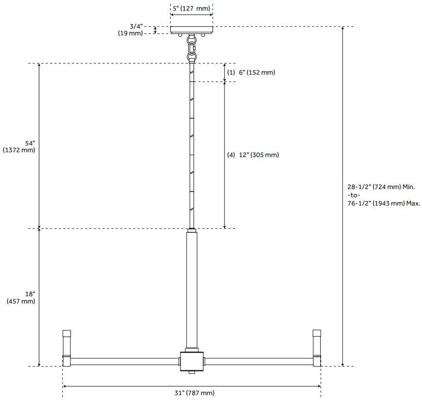 PARK HARBOR 953487 Kunin 8 Light Chandelier - fig