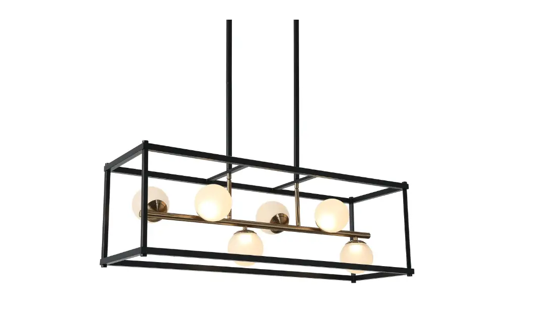 Zevni A04418 Mordy 34 Inch Wide Black Led Kitchen Island Light Instruction Manual