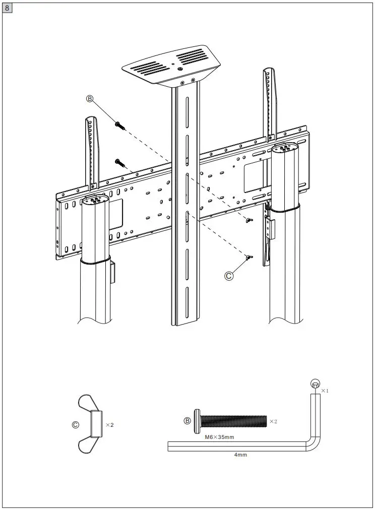 VISION VFM-F25 Height-Adjustable Display User Manual - How to use