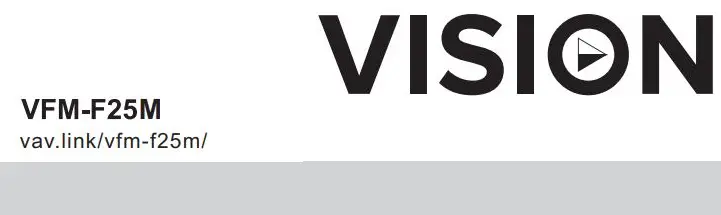 VISION VFM-F25 Height-Adjustable Display User Manual