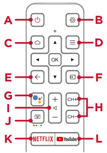 TCL 4-Series S430 4K UHD HDR Smart Android TV - Turn TV on and o