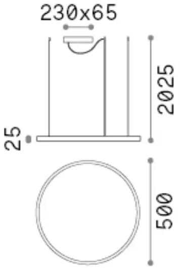 ideal lux ORACLE SLIM SP D050 ROUND 3000K - FIG 1
