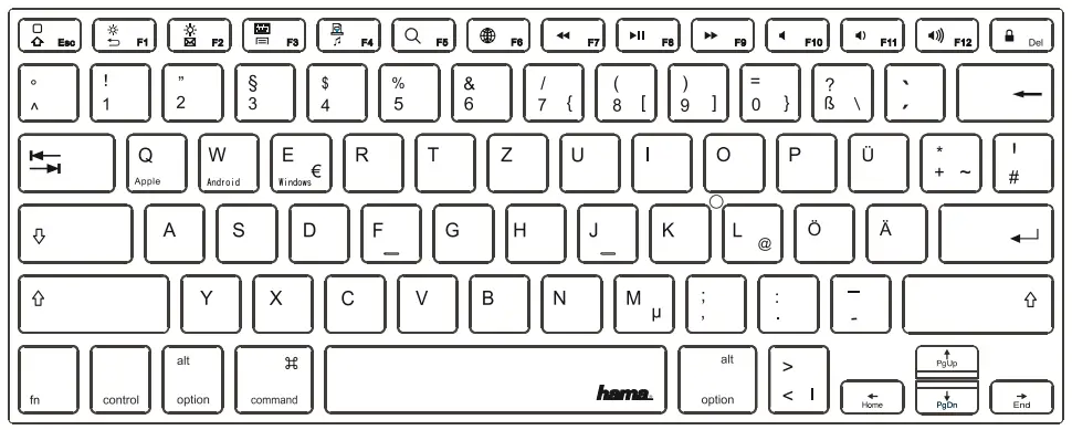 hama KEY4ALL X510 Bluetooth Keyboard --