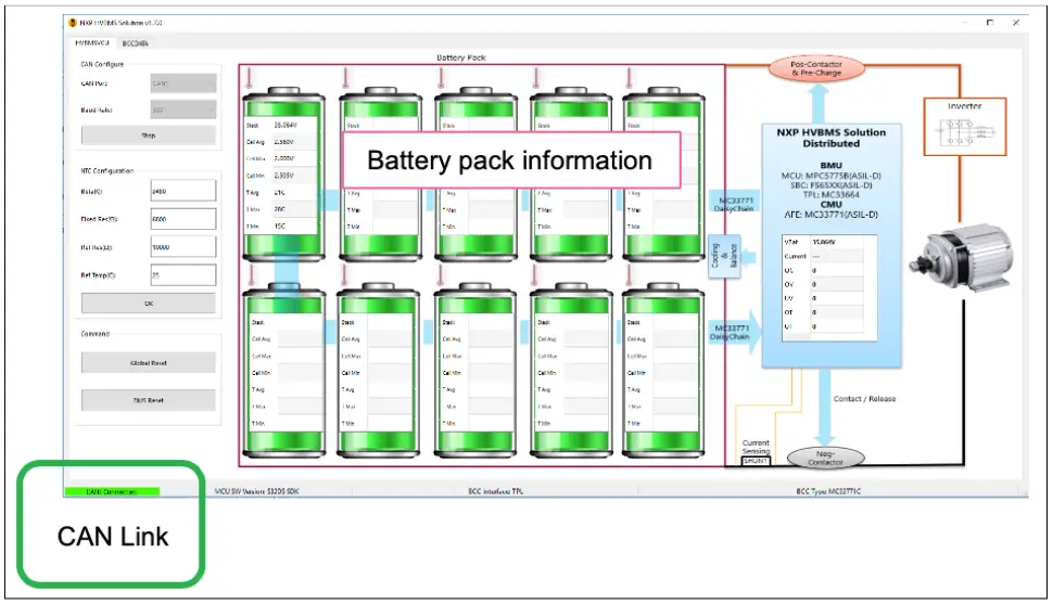 NXP Battery Management System- GUI INTERFACE