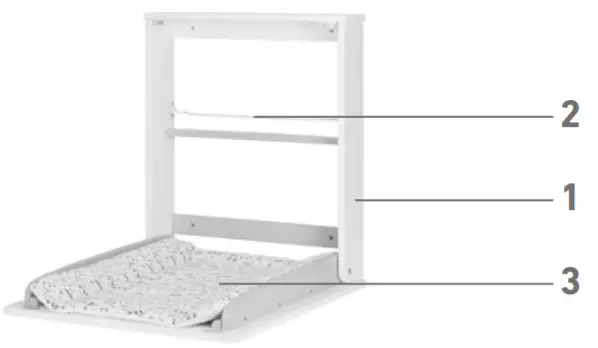 badabulle B035201 Wall-Mounted Changing Table -figure 1