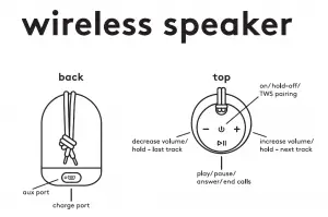 heyday Portable Bluetooth Speaker Instruction Manual