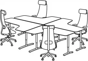 Desks and Conference Table