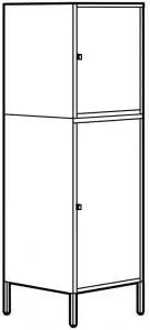 HÄLLAN Storage combination with doors Instructions