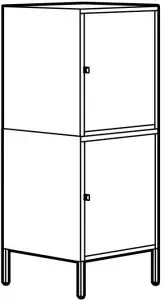 HÄLLAN Storage combination with doors Instructions