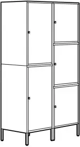 HÄLLAN Storage combination with doors Instructions