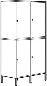 HÄLLAN Storage combination with doors Instructions