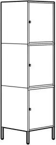 HÄLLAN Storage combination with doors Instructions