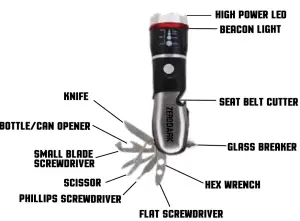 S-ZMFL-01 Multi-Tool Tactical Flashlight - 1