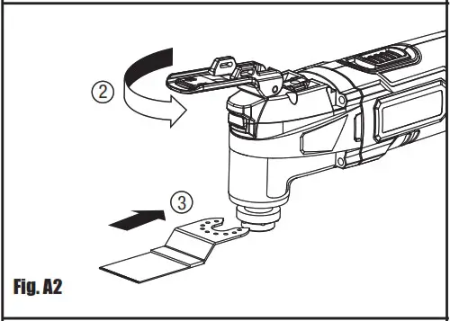 Wickes 223735 Cordless Multi Tool 18V Lithium - MOUNTING THE ACCESSORIES 2