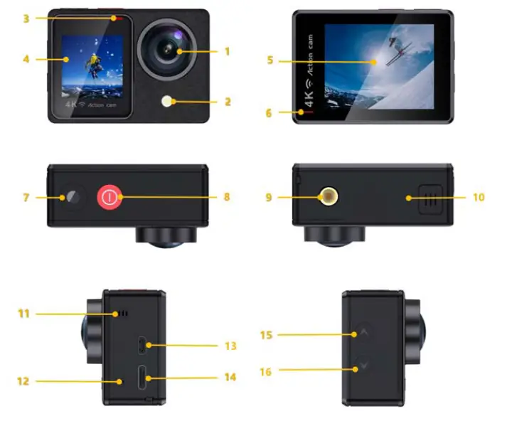 Dlk Electronic A836pro Dual Screen Action Camera User Manual