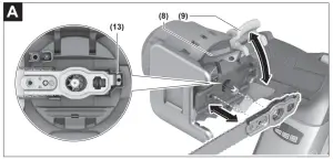 Inserting the saw blade
