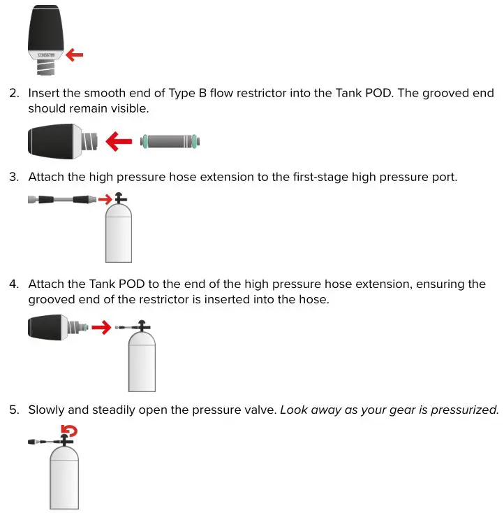 SUUNTO TANK POD - Installing Type B air restrictor 2