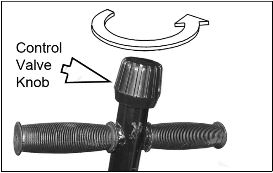Clarke CTJ2GLS Strong Arm 2 Tonne Service Jack - control valve