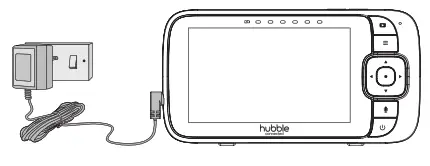 hubble connected HCSNPLP2 Nursery Pal Link Premium Twin 5 Inch Smart HD Wi Fi Video Baby Monitor - Parent Unit