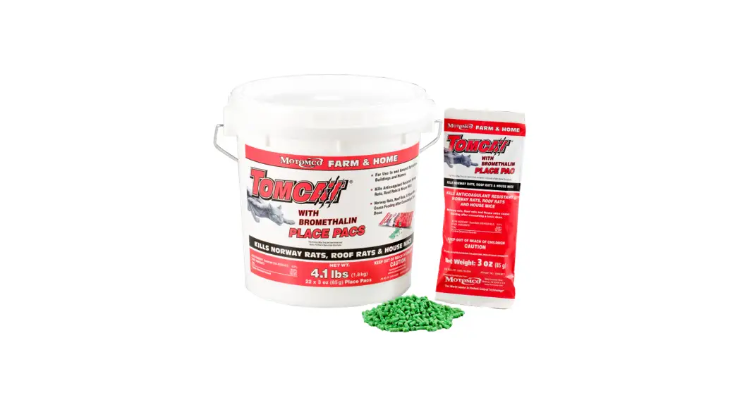 Tomcat Bl22022 Bromethalin Bait Pack Pail Instruction Manual