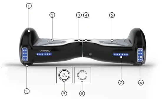 TOMOLOO K1 X Men Hoverboard 6.5 Inch Self Balancing Electric Scooter - Parts