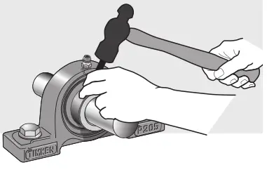 Timken Ball Bearing Housed Unit - Using a light weight hammer