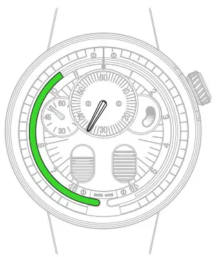 HYT H0 Diamond Black Fluid Watch - display time 2