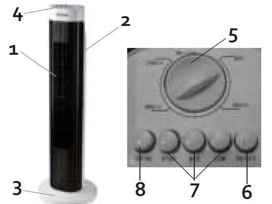 DOMO-DO8125-Tower-Fan-1