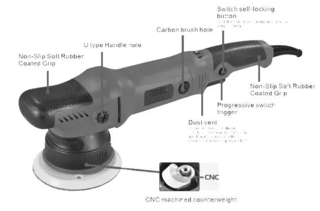 OPTIX M15 Dual Action Polisher - Starting and Stopping the power tool
