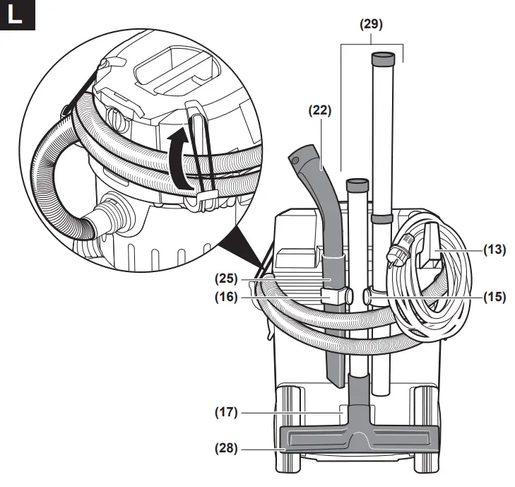 BOSCH GAS 35 L SFC 74Ltr sec Electric Wet Dry Dust Extractor 240V-fig7