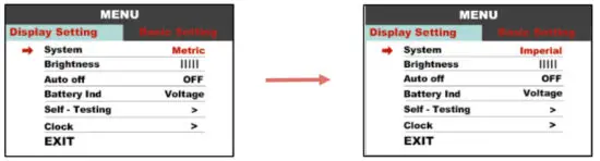 CYC MOTOR APT 750c Colour Display - Display Settings
