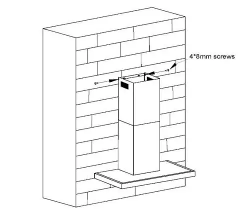 CIARRA CBCS6102-OW 60cm Chimney Cooker Hood - Put the upper decorative chimney inside the lower decorative chimney