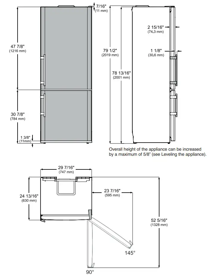LIEBHERR CS 1640B 30 Inch Stainless Steel Fridge-Freezer With NoFrost - figure 4